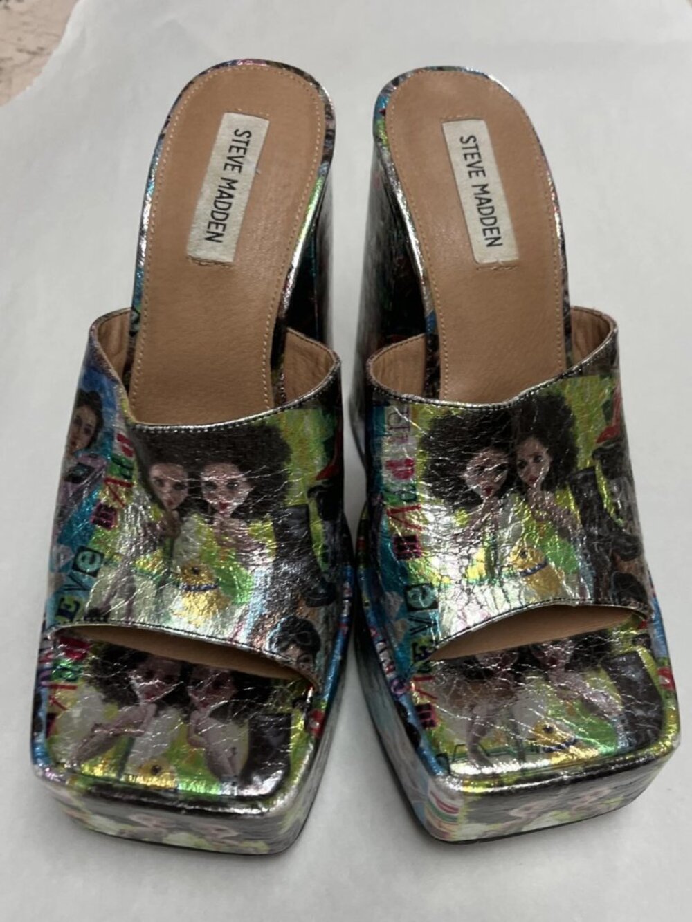 Steve Madden Trixie Platform Block Heel Shoes 10 M RARE 2000s 1990s Nostalgia